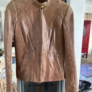 Danier Tan Leather Jacket for Women